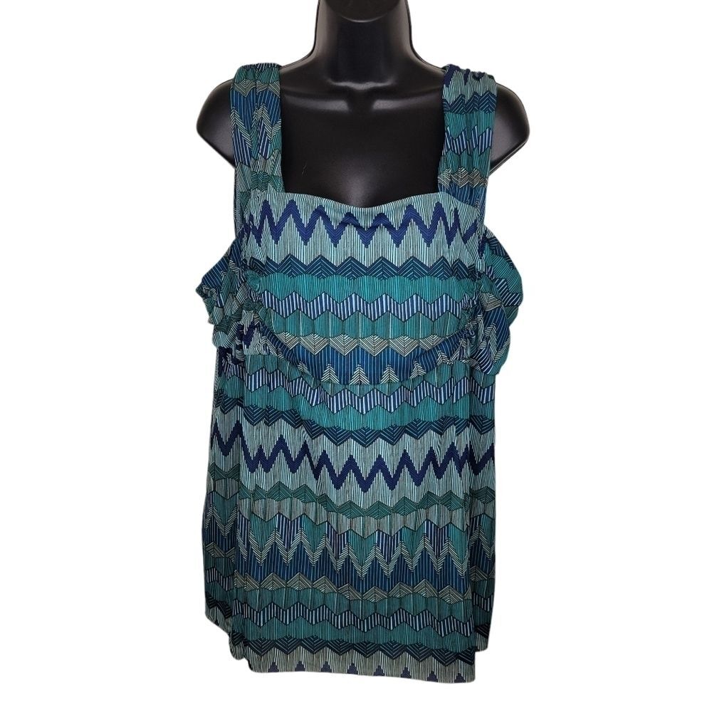 Lane Bryant chevron print babydoll camisole tank top 18/20